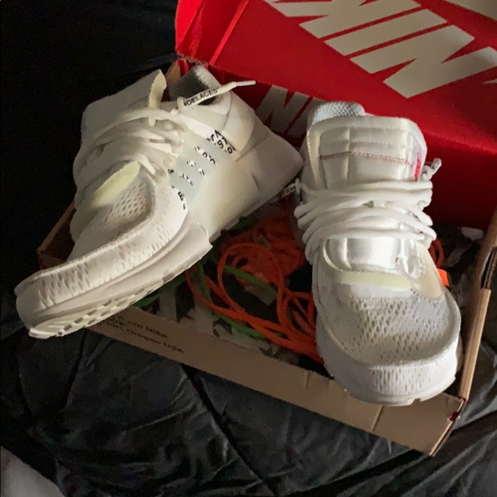 Used Nike x off white presto white size 10